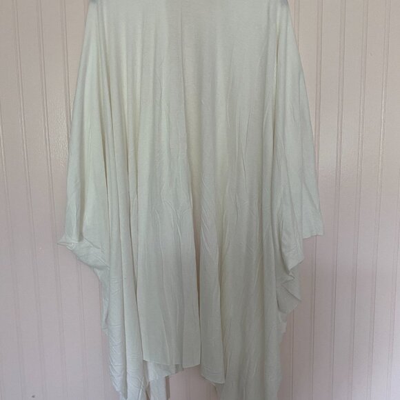 Sinew Moon Cropped Bodhi Drip Kimono in Bone Lightweight Hemp Jersey One Size - Picture 6 of 7